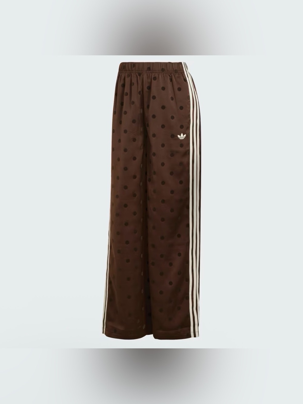 adidas Brown SATIN POLKA DOTS WIDE LEG PANT